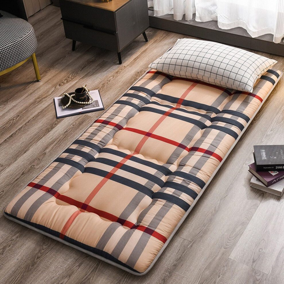 Roll Up Floor Bed Futon Mattress, Thickened Anti-Slip Floor Futon, Foldable & Portable Lounger Bed, 150x200 cm, Model C-image-OPC-PMBFWMX-NEW