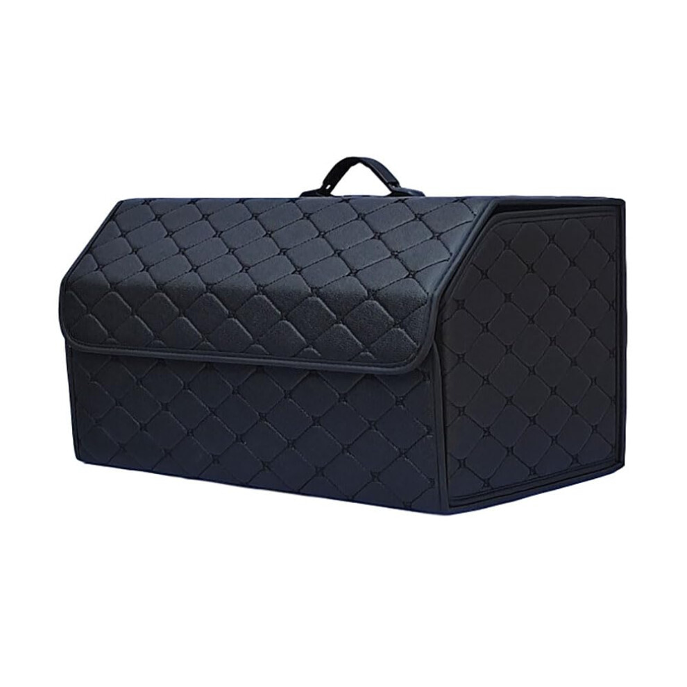Car Leather Trunk Boot Storage Box For Bmw M4 F82 F83 G82 G83, Collapsible Trunk Organizer, Waterproof Leather, Large Black 9354506331016