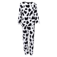 1Set Damen Pyjama Mit Kuh Cartoon Warm