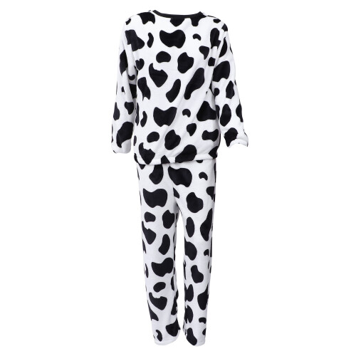 1Set Damen Pyjama Mit Kuh Cartoon Warm