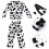 1Set Damen Pyjama Mit Kuh Cartoon Warm 4