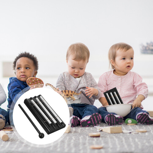 Carillon Percussion Noir Métal Bois Pour Cours De 2