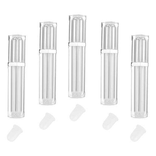Lipgloss Tube Leer Silikon Silber 5