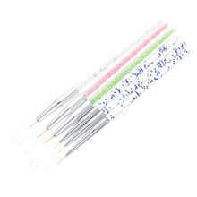 6 Stuks Nail Drawing Pen Met Handvat Voor Nail Art