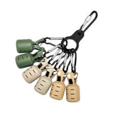 Baits Protector Squid Jig Hook Protector 6-Piece Set With Carabiner For Squid Jigs Fishing Tackle