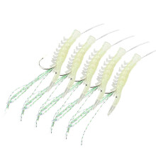5 Pack Fishing Lures Rigs Shrimp Baits Glow Fishing Rigs Shrimp String Hook Fishing Baits For Saltwater Fishing