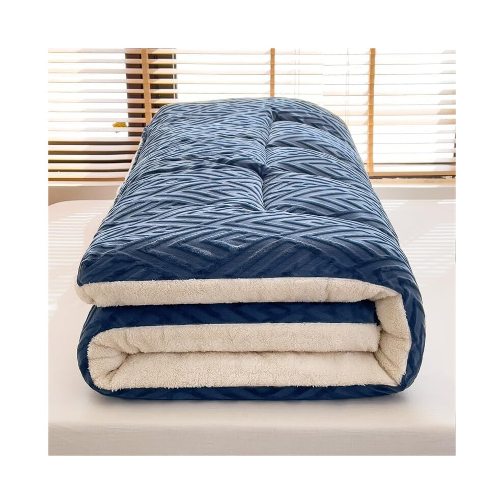 Japanese Futon Mattress Breathable Folding Tatami Mattress Double Sided Velvet Thick For Student Dorm Color A 90x200cm-image-OPC-PMBFZ5X-NEW