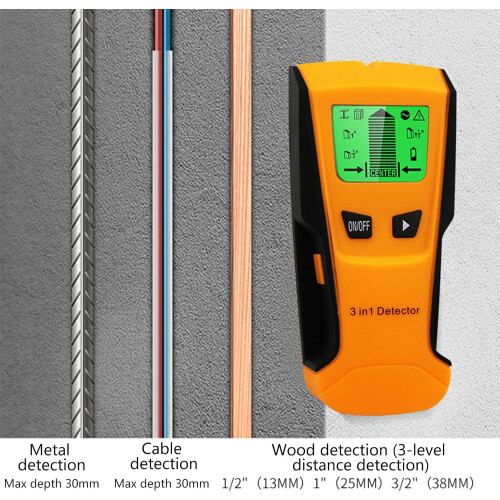 Wall Stud Locator With LCD Display, Compact Portable Handheld Wall Detection Tool For Home Renovation 2