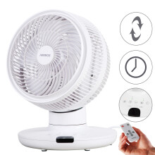 AREBOS table fan with timer | 55W | 3D oscillation | fan with 4 speed levels | incl. night mode & touch panel