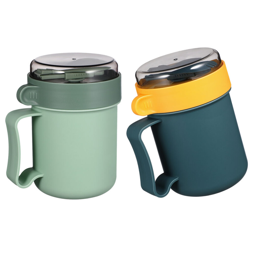 2 Sztuki Kubek Na Zupę ŁYżKą Do Domu SzkołY Biura Pikniku-image