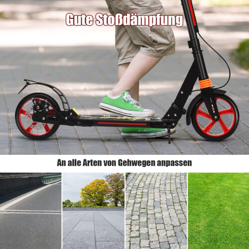 Kickscooter city scooter carrying strap scooter height adjustable kick scooter black 2