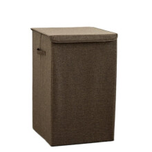 Dirty Clothes Basket Foldable Laundry Bin Brown 40x40x63 Cm For Household Organization