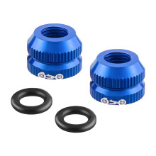 Bike Inner Vacuum Tire Nozzle 2-Pack Locking Screw With Sealing Rings Caps Protectors For Leak Prevention Blue