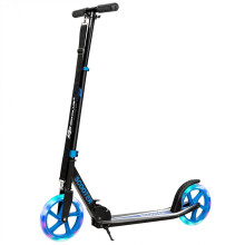 Scooter Roller klappbar Tretroller höhenverstellbar 100kg Tragkraft Kickroller mit 2 LED Räder blau
