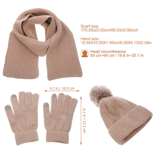 1 Set Mütze Schal Für Damen Winter 1