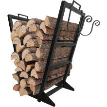 Firewood Holder Indoor Metal Wood Rack, Heavy Duty Logs Holder, Outdoor Lumber Storage, Wood Log Store