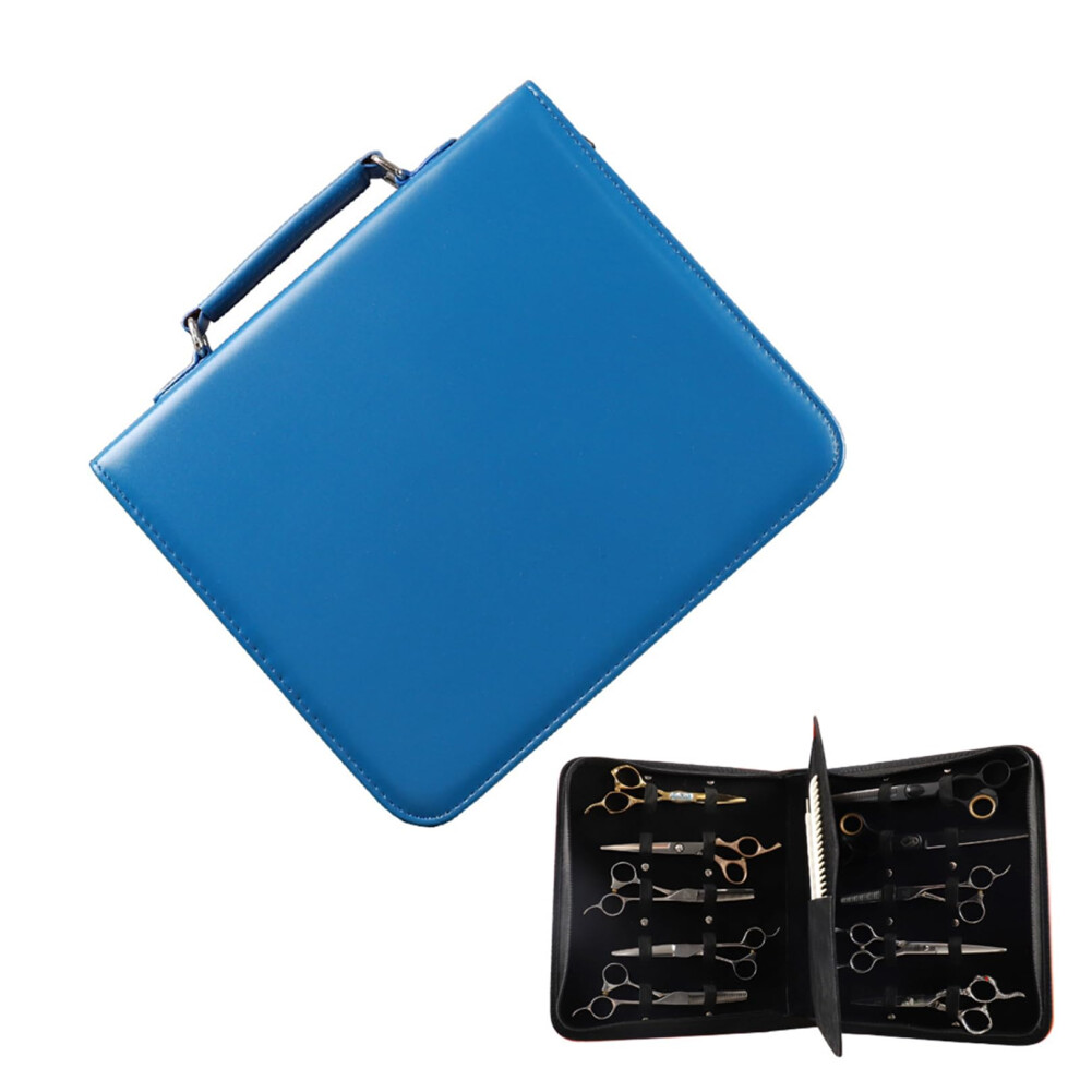 Hair Shear Scissors Holder Bag For Hairstylists Blue Scissors Case Barber Shop Organizer 9354506341039