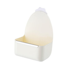 Cage Mounted Food Dispenser And Water Basin For Guinea Pig White