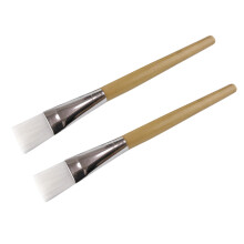 2 Piezas Pinceles Para Mascarilla De Mango Largo De Madera