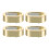 4 Pezzi In Per Asta Armadio Con Base 9