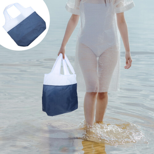 1X Opvouwbare Reusable Polyester Boodschappentas Met Handvat 2