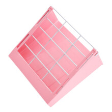Rabbit Grass Holder Integrated Food Storage Pot PET Feeding Rack For Guinea Pigs Chinchillas Rabbits Pink Grass Tray Small Animal