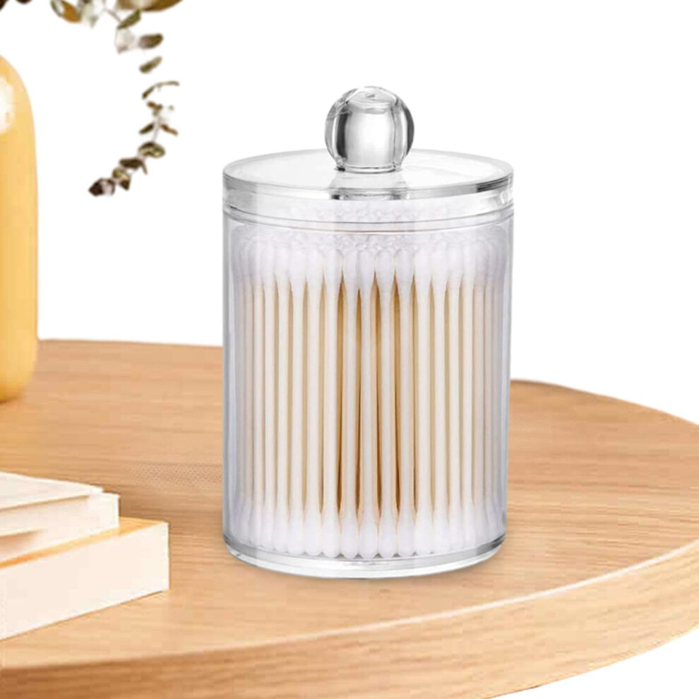 Cotton Holder Clear Acrylic Swab Container Bath Canister For Cotton Balls Pads Swabs Compa Storage Dispenser