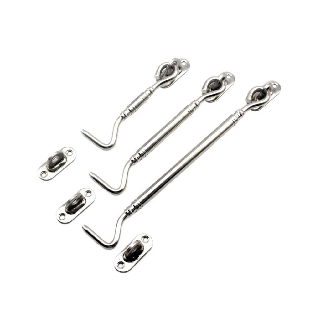 Stainless Steel Cabin Hook Eye Latch Door Window Privacy Wind Latch Hook Size 4/6/8 Inch 1 Piece 6 Inch 9354506342685