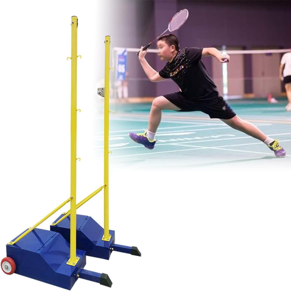 Badminton Net Set Adjustable Net Height, Heavy-Duty Stand With Wheels, Volleyball-Style Portable Court For Adults & Kids-image-OPC-PMBGKWS-NEW