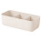 Beige Three Cel Socks Storage Box Stacklable Plastic Underwears Organizer for Home Bedroom 1