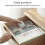 Beige Three Cel Socks Storage Box Stacklable Plastic Underwears Organizer for Home Bedroom 3