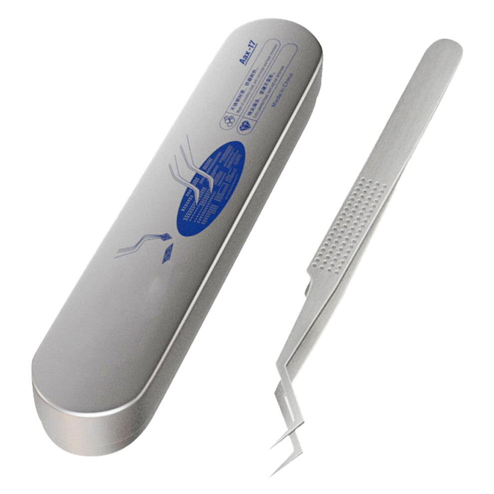 Chip Tin Planting Positioning Tweezers, High-Hardness Steel, 120Mm, Soldering And Chip Repair, Pcb Tools 9354506343644