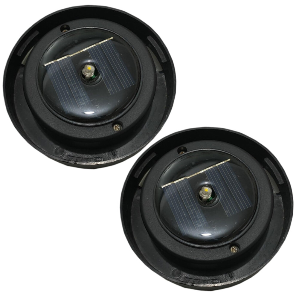 2 Pack Replacement Solar Light Parts 3.2-Inch Waterproof Top For Outdoor Lights Warm White Led Panel Diy Decor 9393856421008
