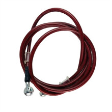Motorcycle Brake Clutch Line 220cm Motorcycle Brake Fuel Line Conversion Parts Black Silver
