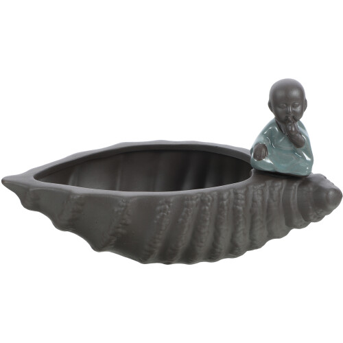 1Pc Fine Crafted Coffee Ceramic Bonsai Pot Hydroponic Plant Container 2