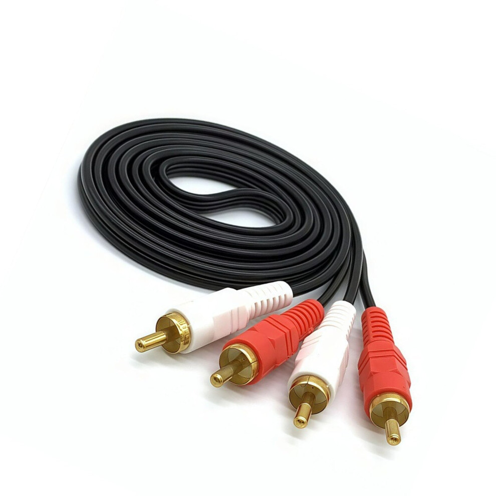 Av Adapter Cable Lead 1.5M 2Rca To 2Rca Audio Video Splitter Adapter Connector For Lcd Tv Hdtv 9354506343903