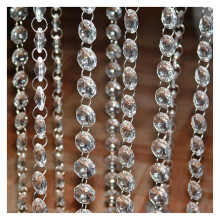 Beaded Curtains For Doors 5 Meters 16.5 Ft Crystal Clear Acrylic Bead Garland Chandelier Hanging For Door Wedding Decor