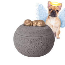 Pet Ashes Urn Dog Ashes Keepsake Memorial Urn Decorative Coffin-Style Urn For Cat Remembrance Funeral Sympathy