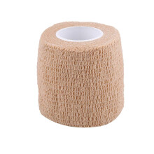 Self Adhesive Bandage Rainbow 5-Roll Pack, Air Permeable, Tearable Without Scissors, Smooth Surface, Fluorescent Orange