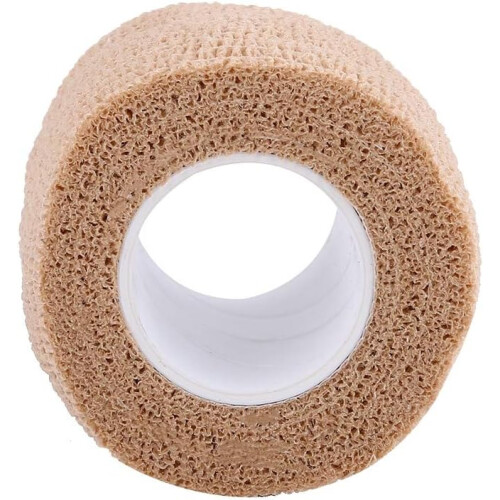 Self Adhesive Bandage Rainbow 5-Roll Pack, Air Permeable, Tearable Without Scissors, Smooth Surface, Fluorescent Orange 2