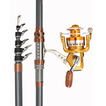 Telescopic Fishing Rod And Spinning Reel Combo Set Carbon Fiber Ultralight Casting Sea Rod 3.6M-6.3M For Men And Women