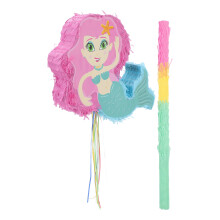 1 Set Meerjungfrau Piñata Mit Und Augenbinde Für