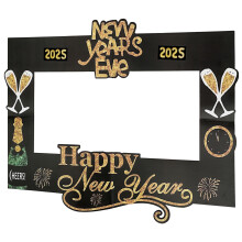 Happy Photo Booth Frame 2025 Materiale Per Festa Capodanno