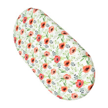 Newborn Bassinet Sheet Stretchy Cradle Pad Flower Print Orange Flower Crib Pad Bedding For Kids