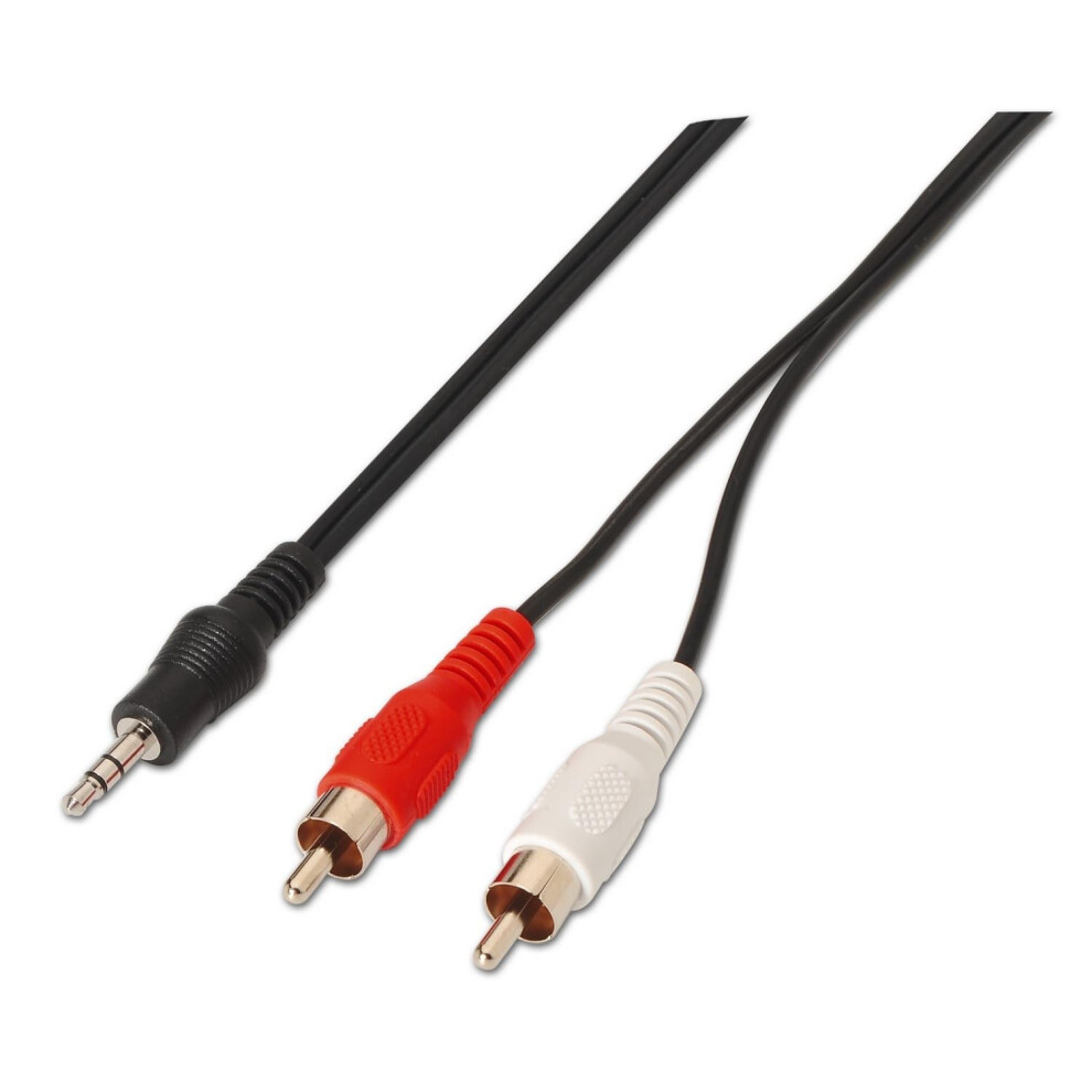 3.5Mm Stereo Audio Cable To 2 Rca, 1.5M 3.5Mm To Rca Cable For Connecting Audio Devices To Speakers Black 9354506347499