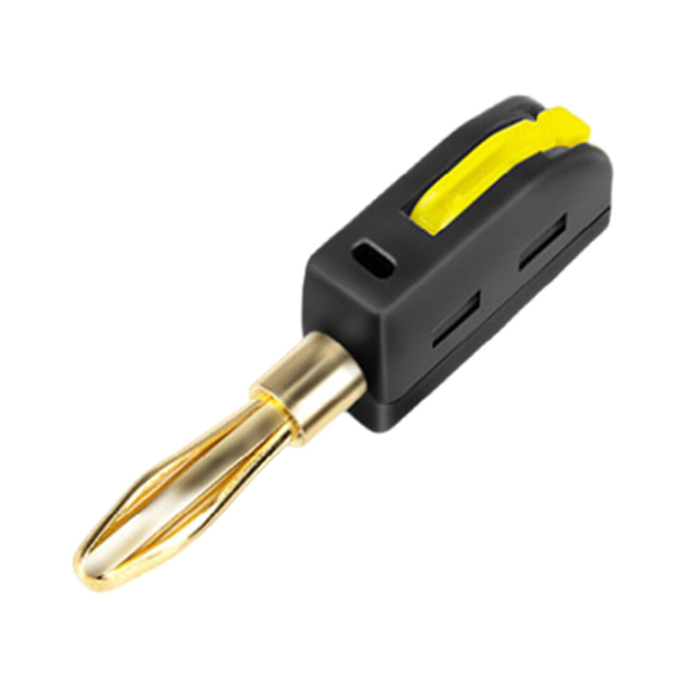 None Solder Quick Connection Banana Plug 32A Current Rating Gold Plated Solderless Banana Plug For High Powered Devices 9393856422159