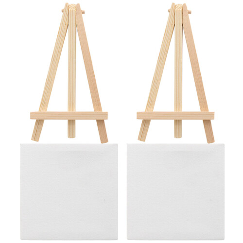 2 Sets Schildersezel Decoratief Mini Olieverfdoek Schildersezels
