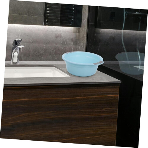 Plastic Washbasin Shampoo Basin - Multi-Purpose Kitchen Basin, Sky-Blue, Plastic Material, Lightweight Design 2