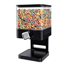 Cereal Dispenser and Storage Container 3.7L/7.4L Countertop Dry Food Keeper For Nuts And Candy White 3.7L Black 3.7L