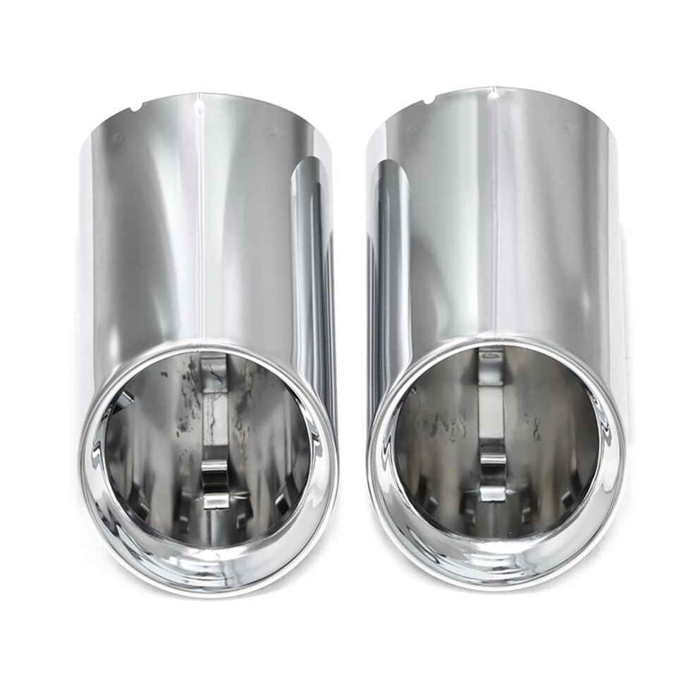 Stainless Steel Exhaust Tailtip Cover For Bmw G20g21 320-330I G22g23 G26 420I-430I Round Tailtip 1 Pair Black/Silver 9354506348311